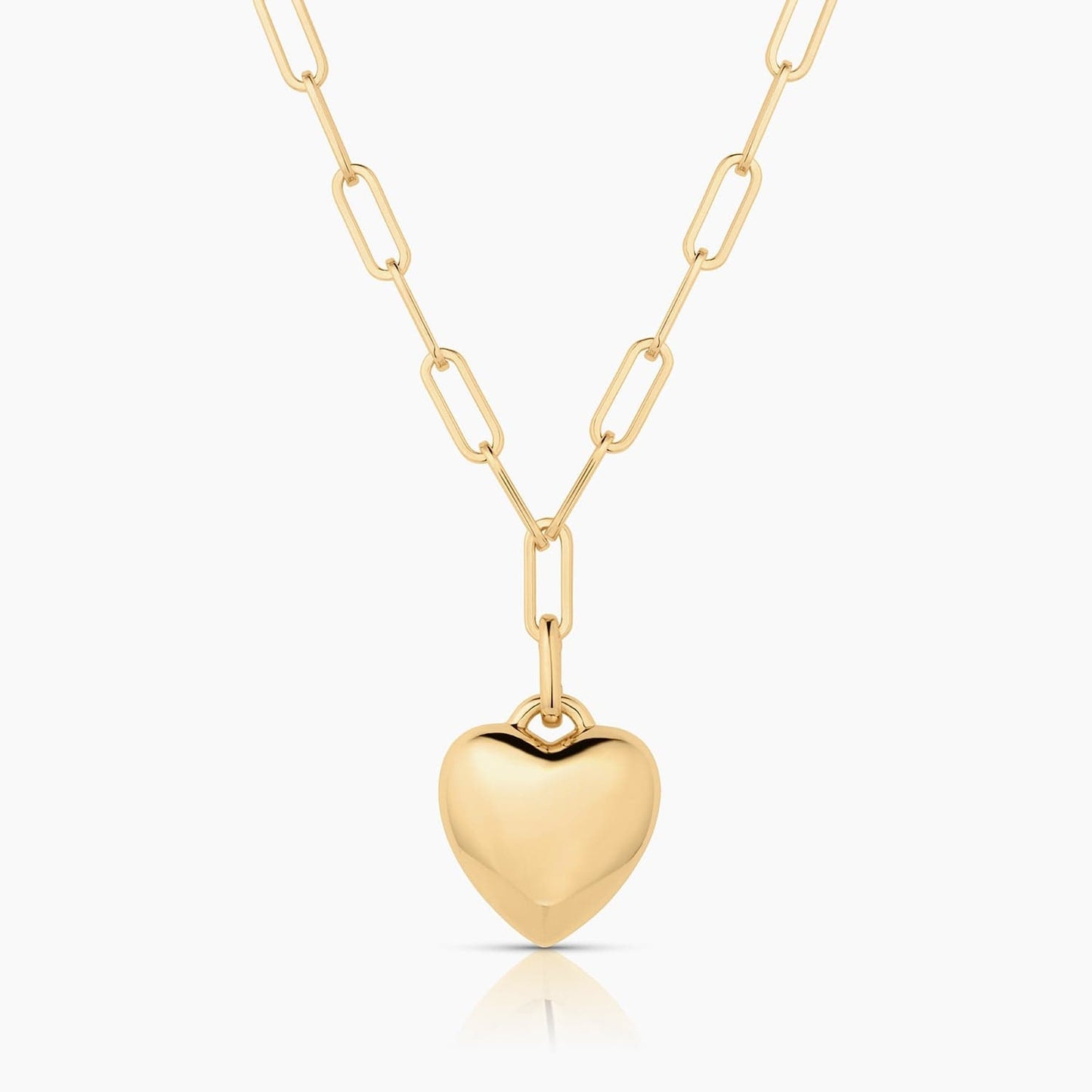 NKL-GPL Aurelie Puffy Heart Link Necklace