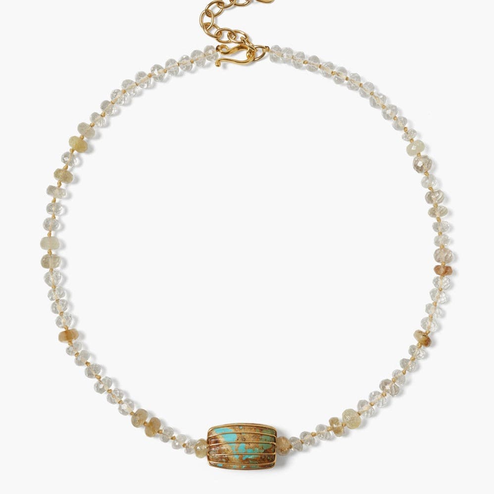 NKL-GPL Balloon Necklace Turquoise Mix