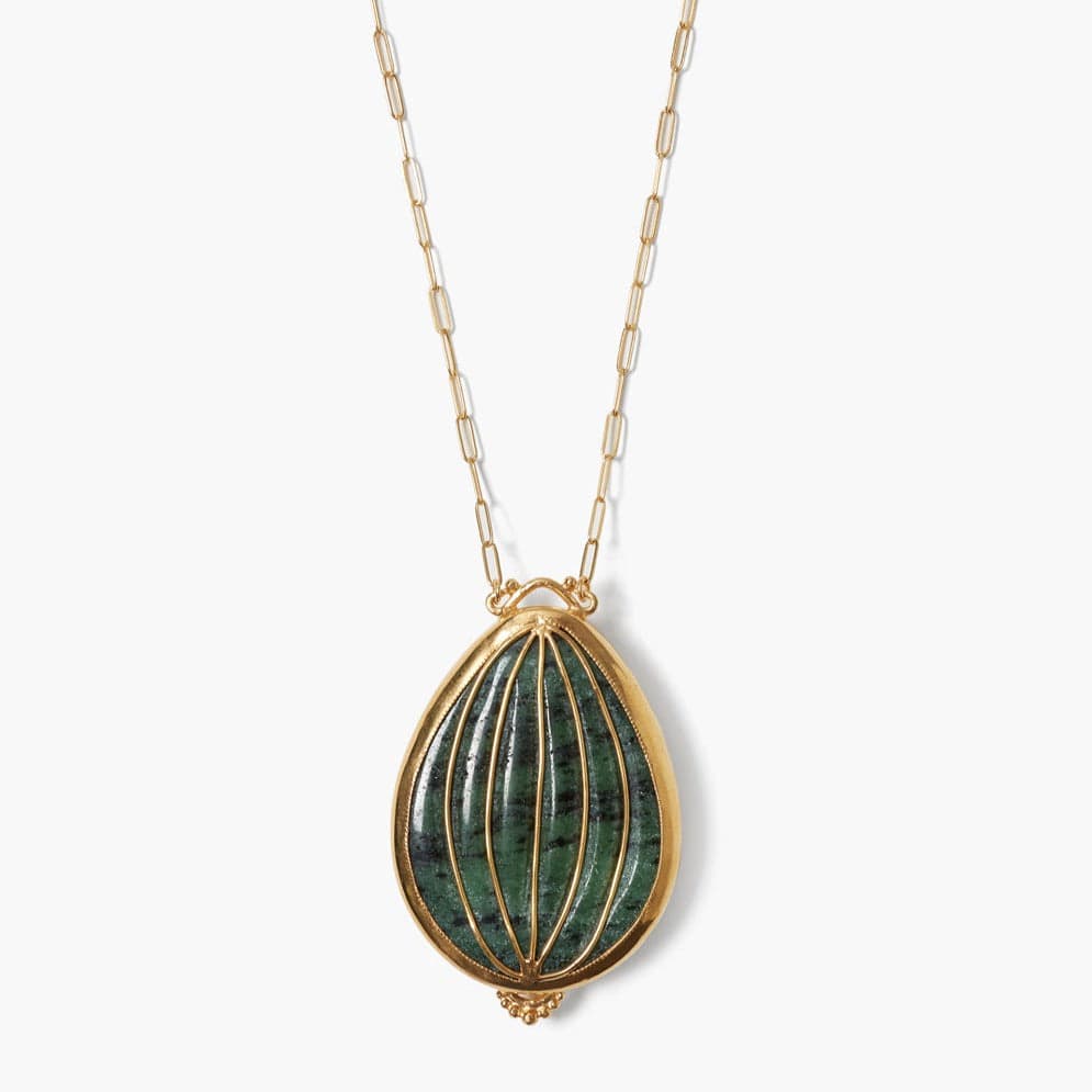 
                      
                        NKL-GPL Balloon Pendant Necklace with Fuchsite
                      
                    