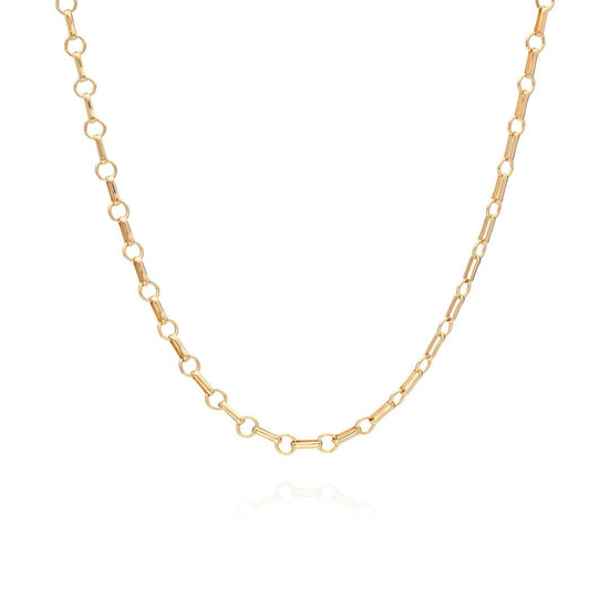 NKL-GPL Bar & Ring Chain Necklace