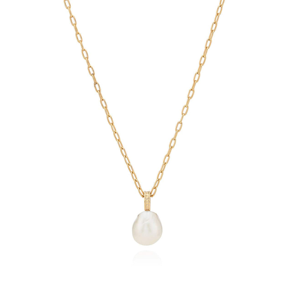 NKL-GPL Baroque Pearl Pendant Necklace