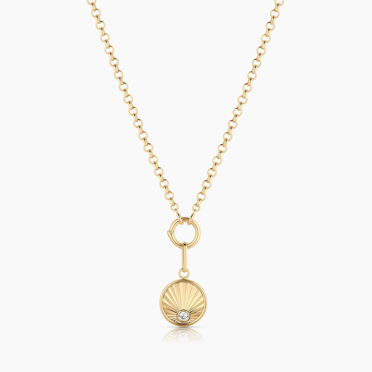 NKL-GPL Birth of Venus Rolo Pendant Necklace