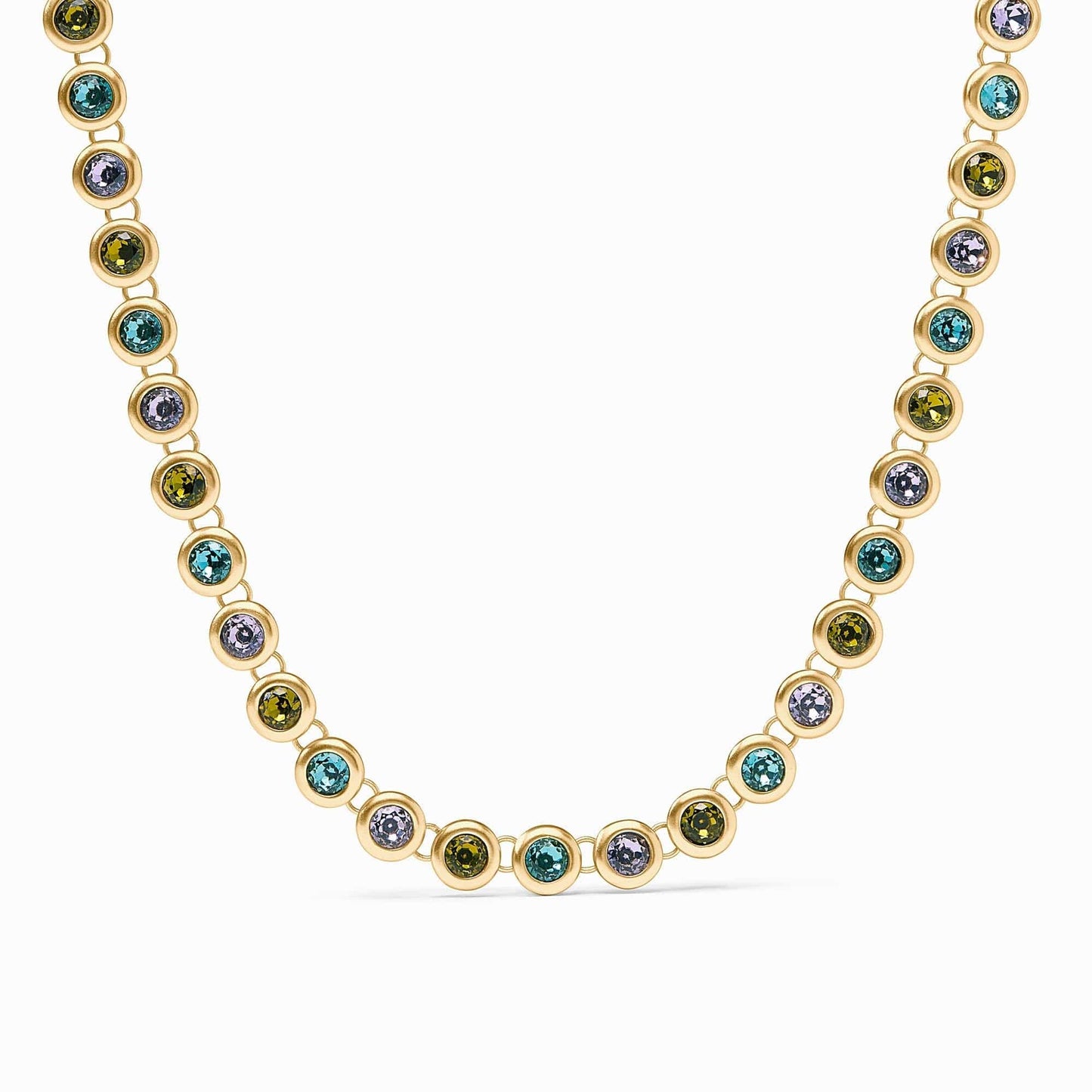 NKL-GPL Blue Twilight Rainbow Tennis Necklace