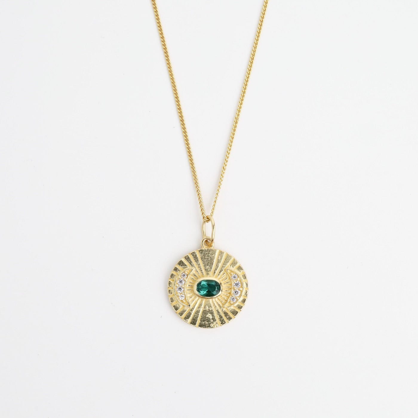 NKL-GPL Boho Moon Green Tourmaline Necklace