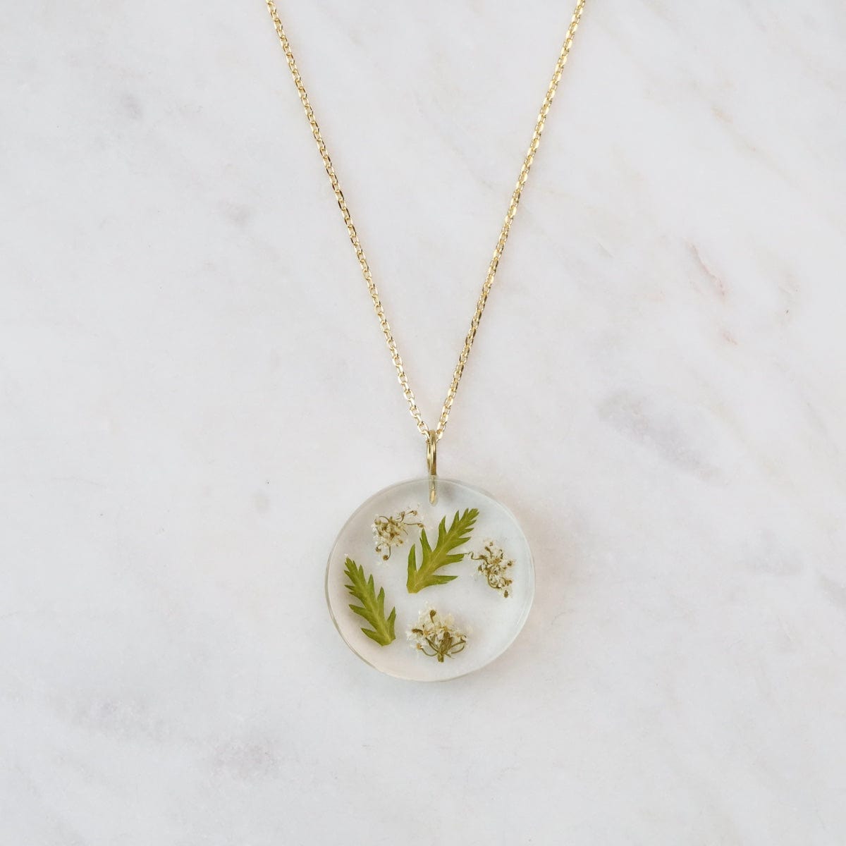 NKL-GPL Botanical Small May Birthday Full Moon Pendant