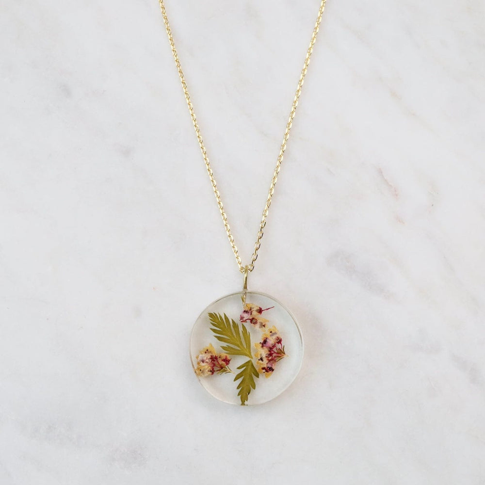 NKL-GPL Botanical Small October Birthday Full Moon Pendant