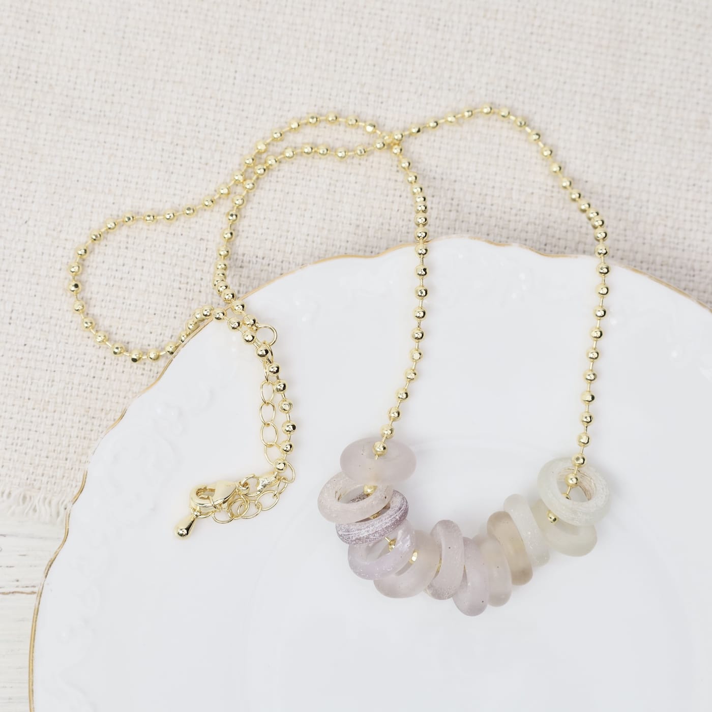 NKL-GPL Calla Lily Glass Necklace