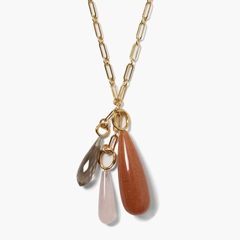 NKL-GPL Castillo Pendant Necklace in Pink Mix