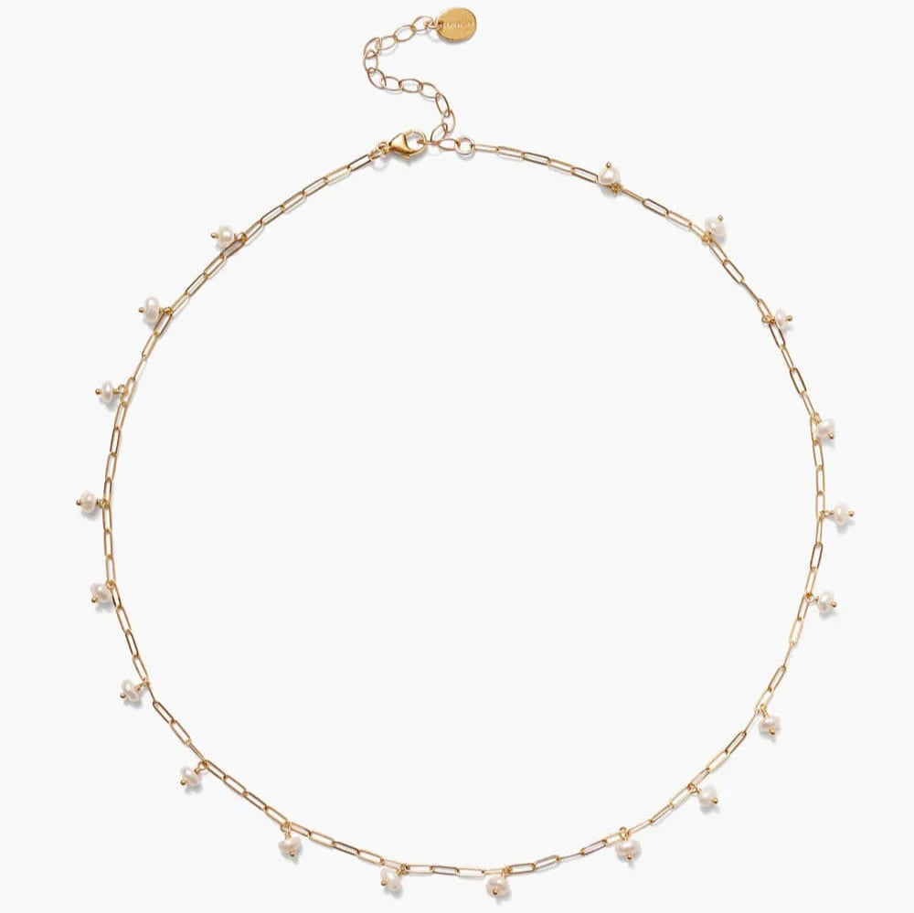 NKL-GPL Cayman Short Necklace White Pearl