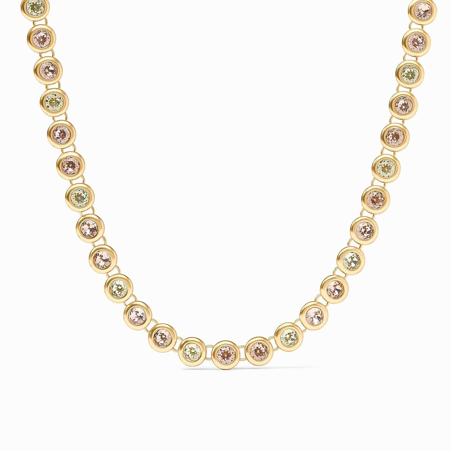 NKL-GPL Champagne Radiance Rainbow Tennis Necklace