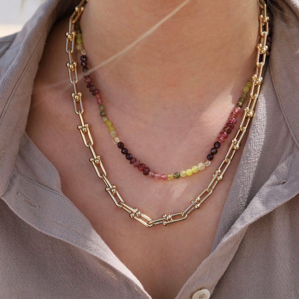 NKL-GPL Chunky Paperclip Necklace