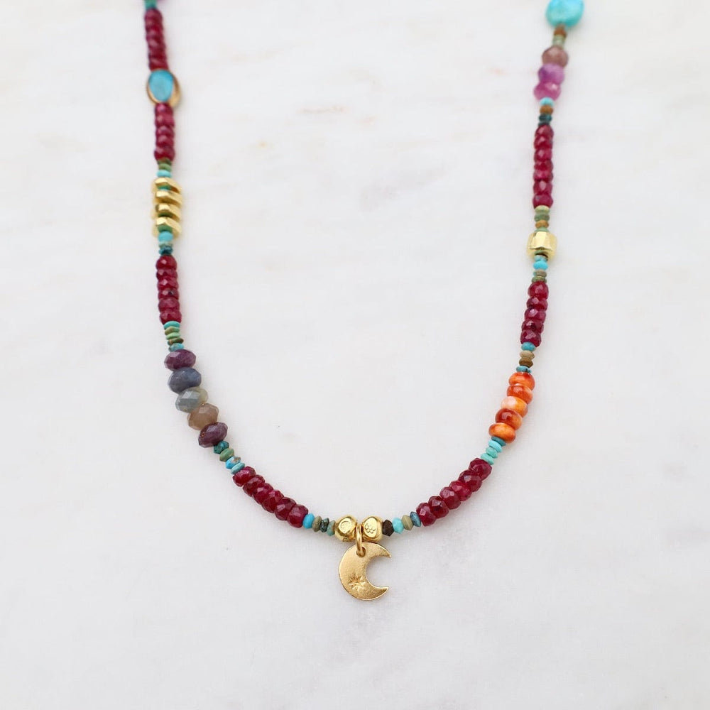 
                      
                        NKL-GPL Circus Train with Ruby & Crescent Moon Necklace
                      
                    