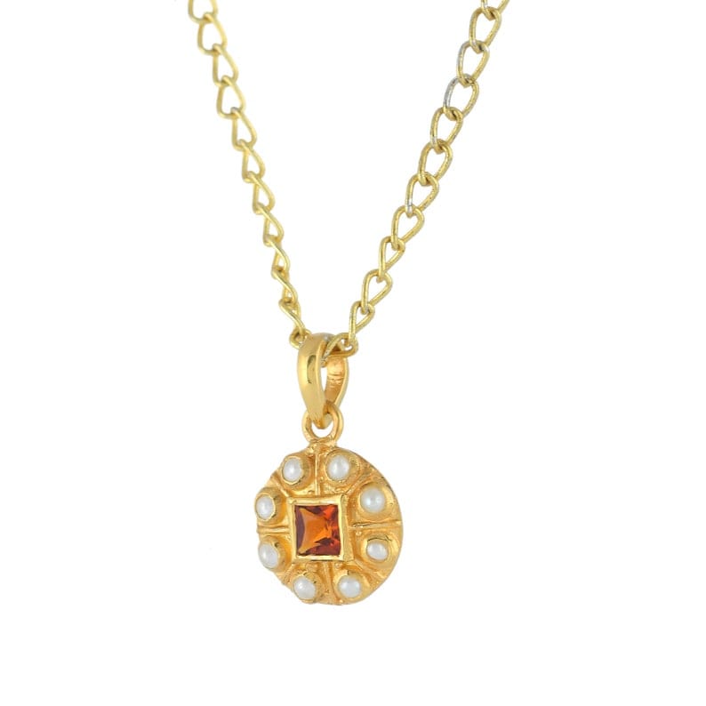 
                      
                        NKL-GPL Citrine & Pearl Pendant Necklace
                      
                    