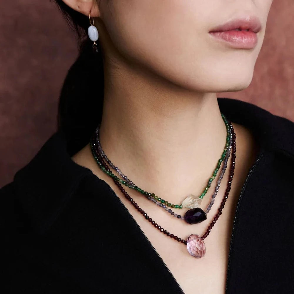 NKL-GPL Claire Necklace Garnet