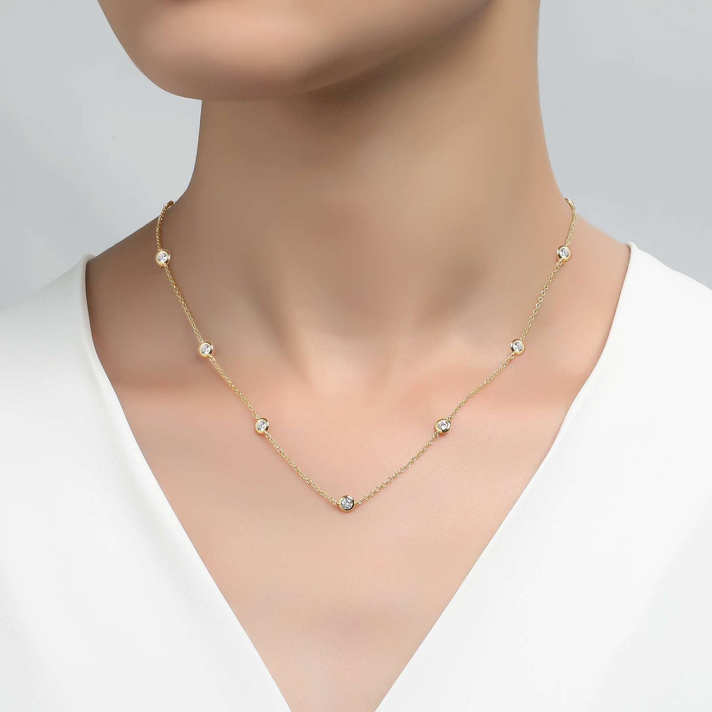 NKL-GPL Classic Station Necklace