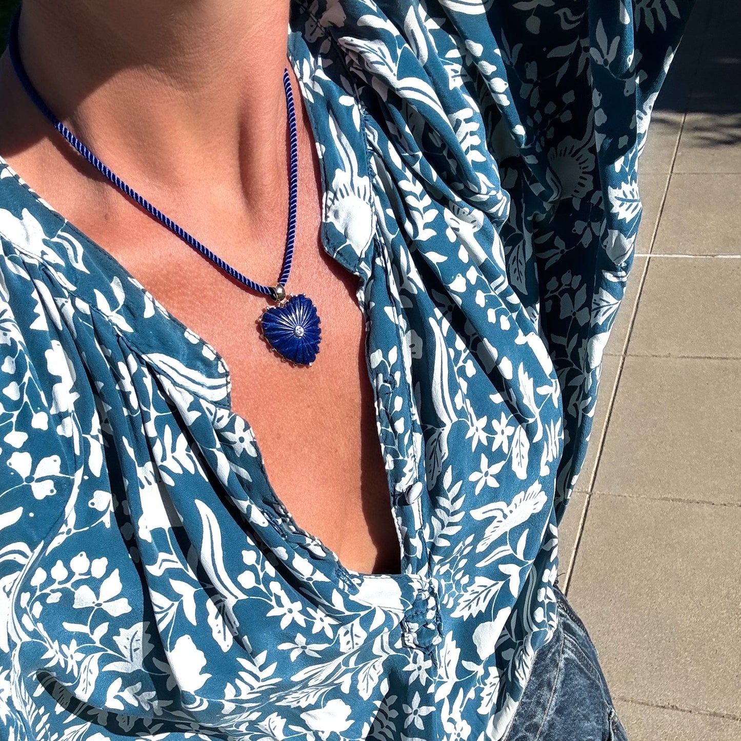 NKL-GPL Coco Deep Sea Silk Cord Necklace