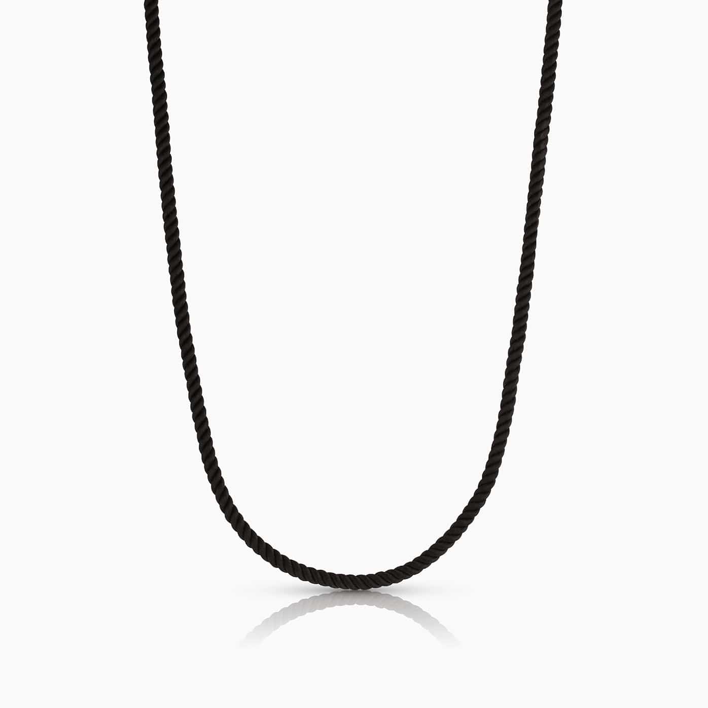 NKL-GPL Coco Noir Silk Cord Necklace