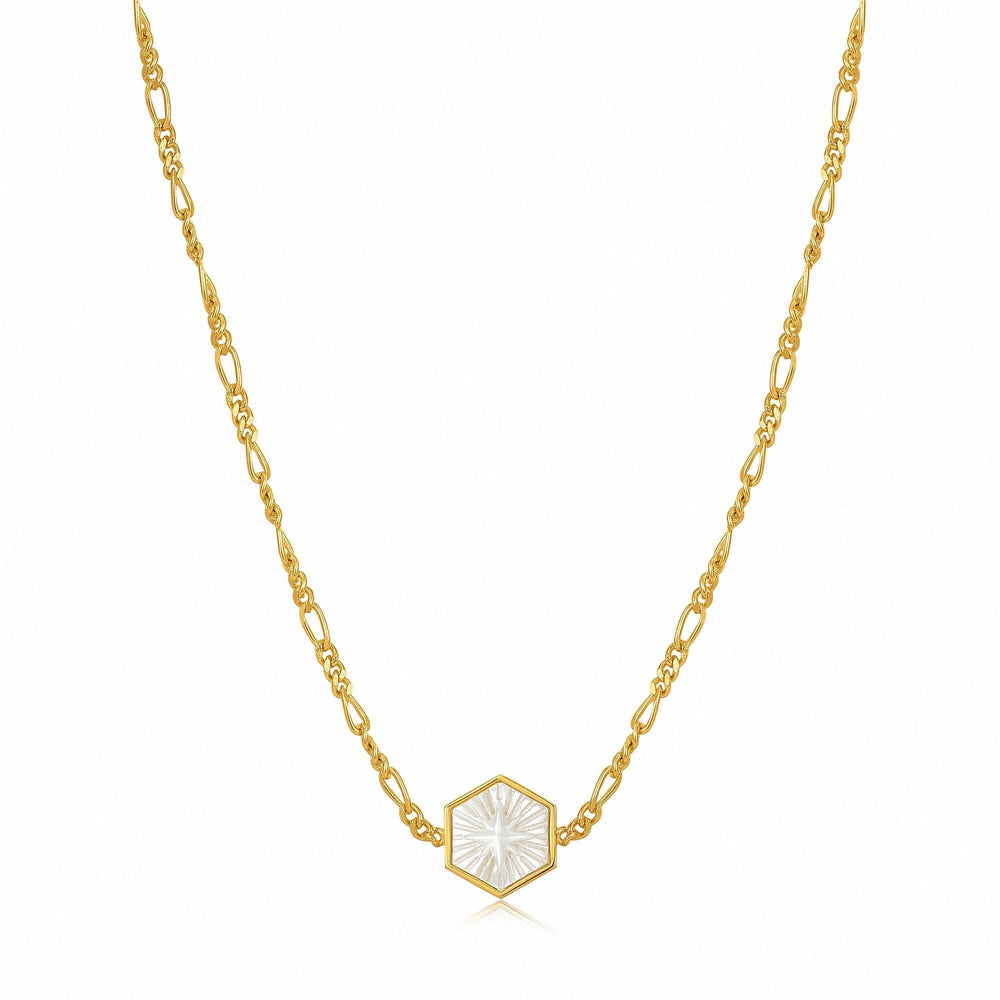 
                      
                        NKL-GPL Compass Emblem Gold Fiagro Chain Necklace
                      
                    