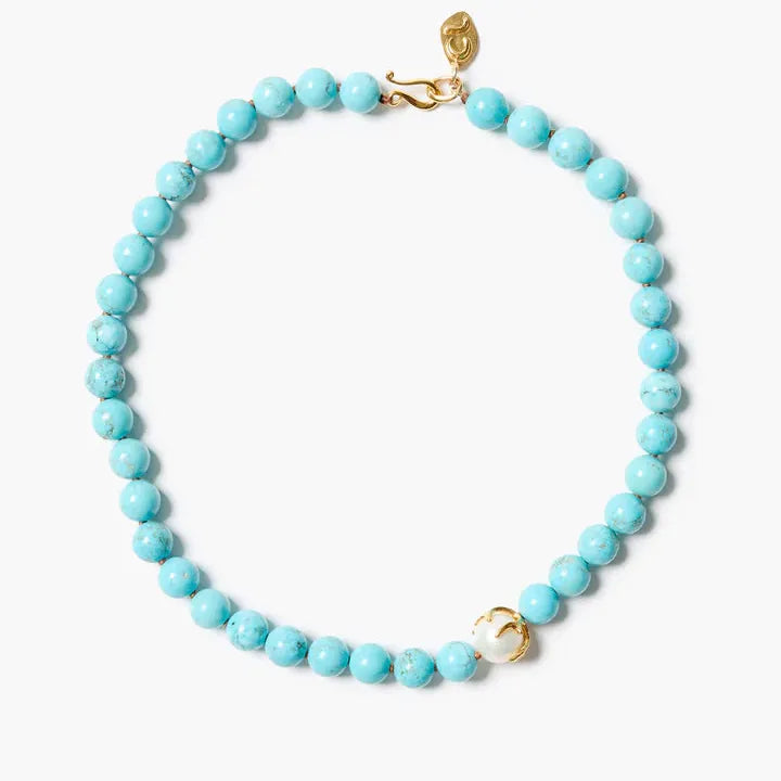 NKL-GPL Coral Crown Necklace Turquoise