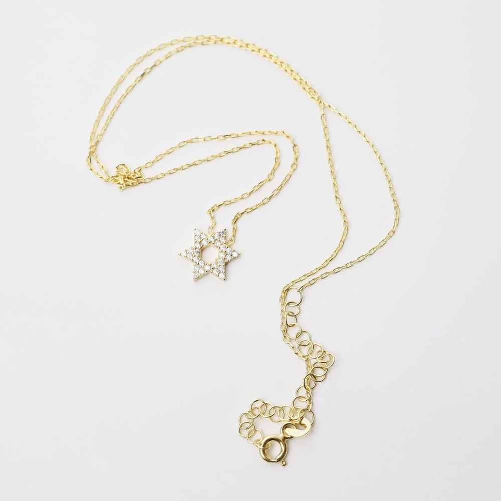 
                  
                    NKL-GPL CZ Star of David Necklace Gold Plated
                  
                