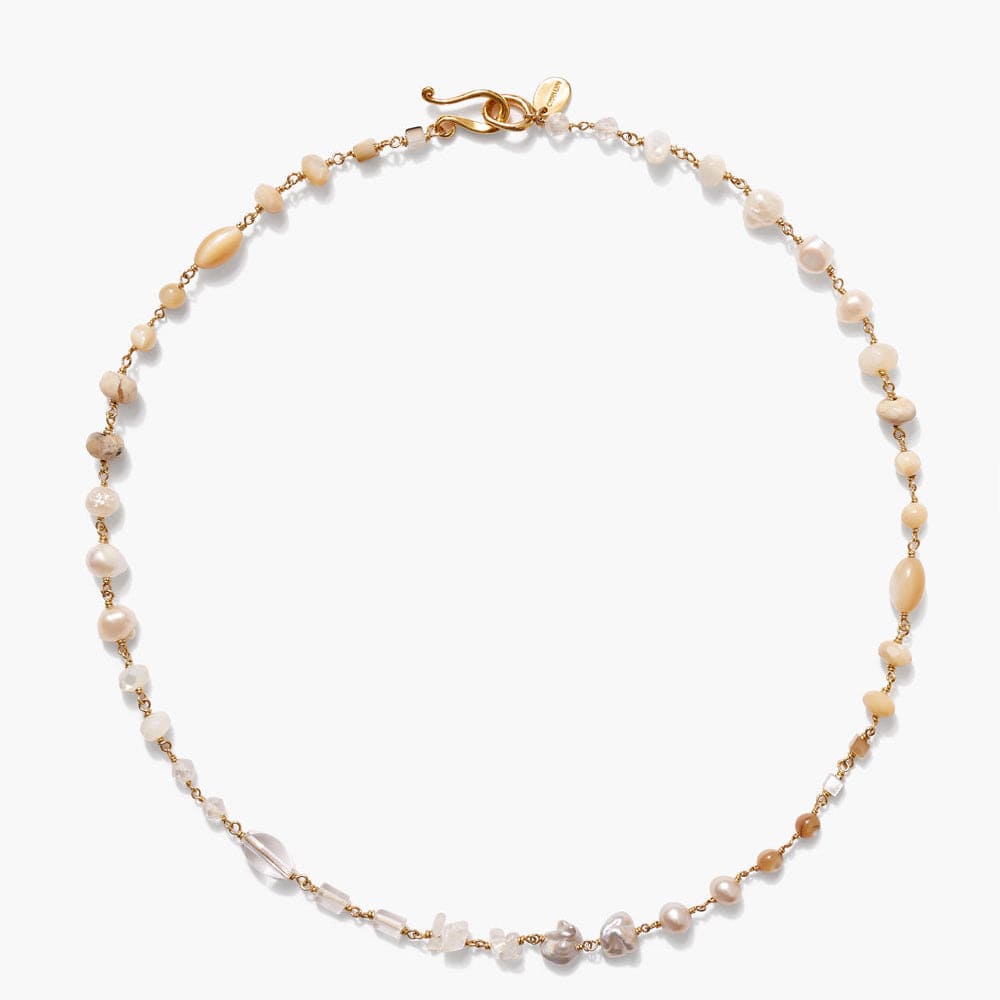 NKL-GPL Daphne Beaded Necklace White Mix