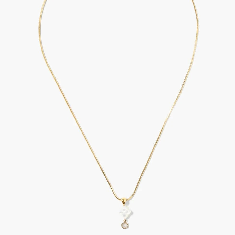 
                      
                        NKL-GPL DIAMOND DROP CLOVER NECKLACE WHITE MOP
                      
                    