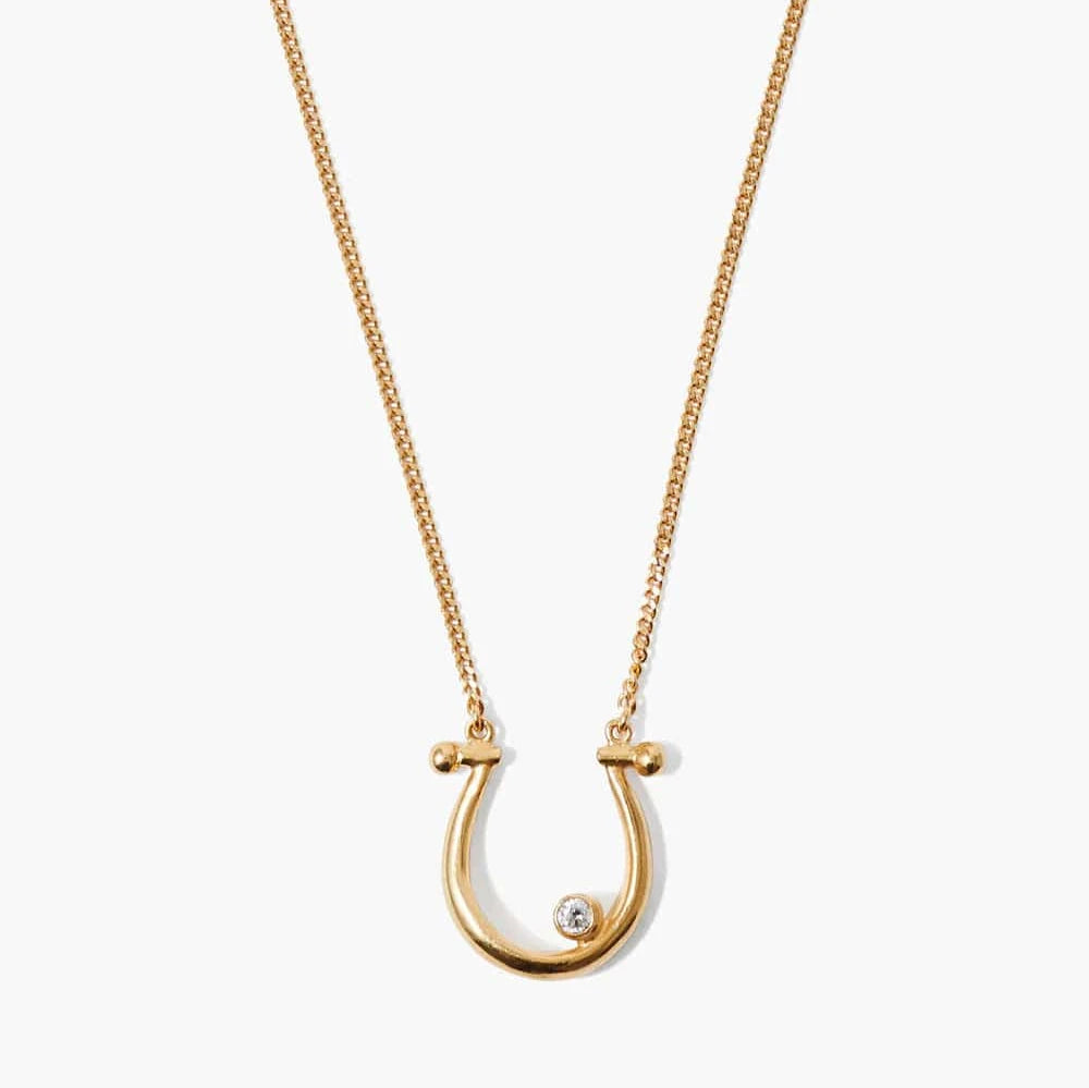 NKL-GPL Diamond Horseshoe Necklace Yellow Gold