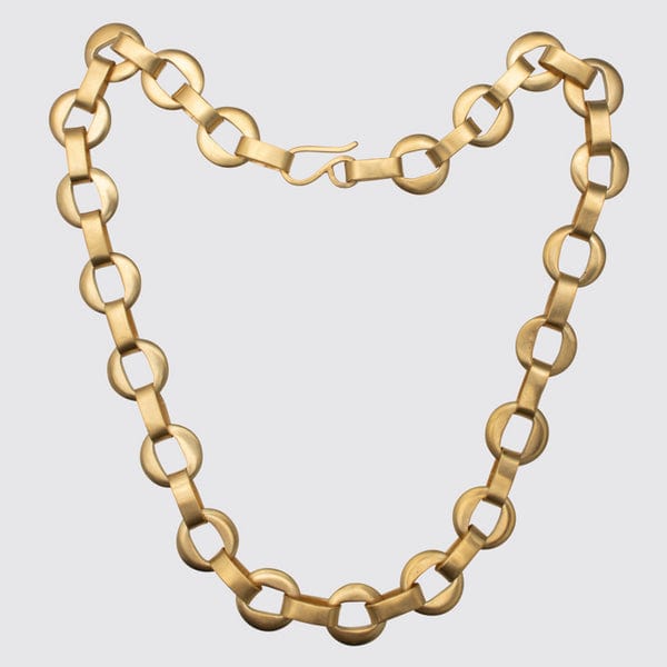 NKL-GPL Disc Chain Necklace 20"- Gold Plated Brass