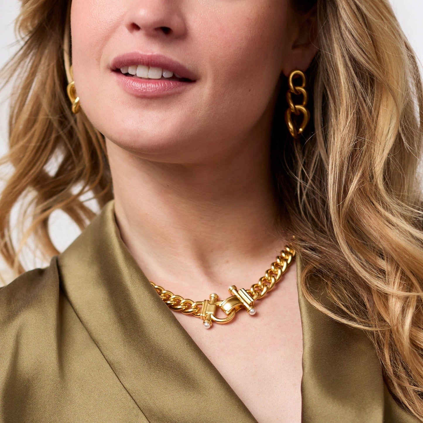 NKL-GPL Dolce Link Pearl Accent Necklace