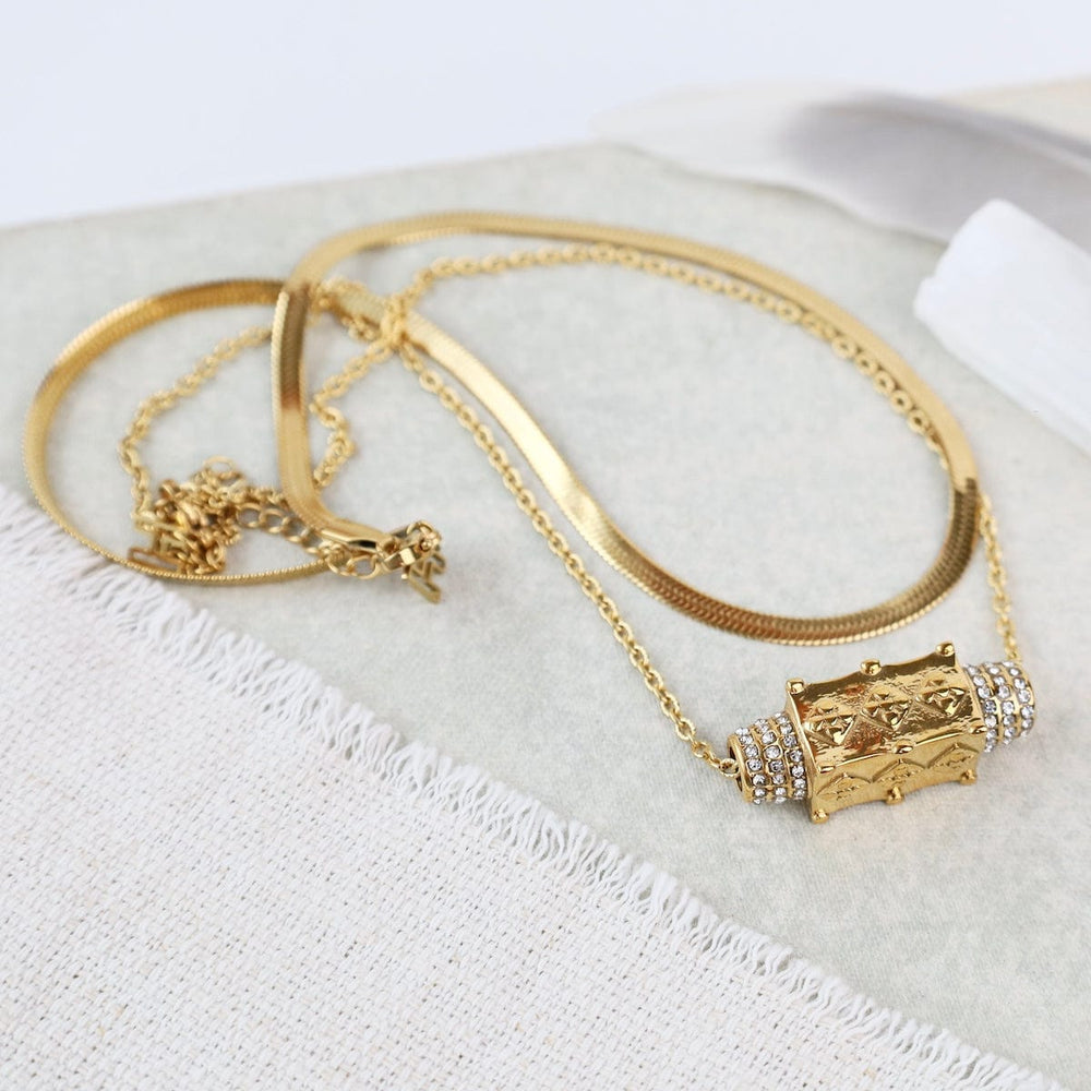 
                  
                    NKL-GPL Elza// The Flat Necklace - 18k gold plated stainle
                  
                