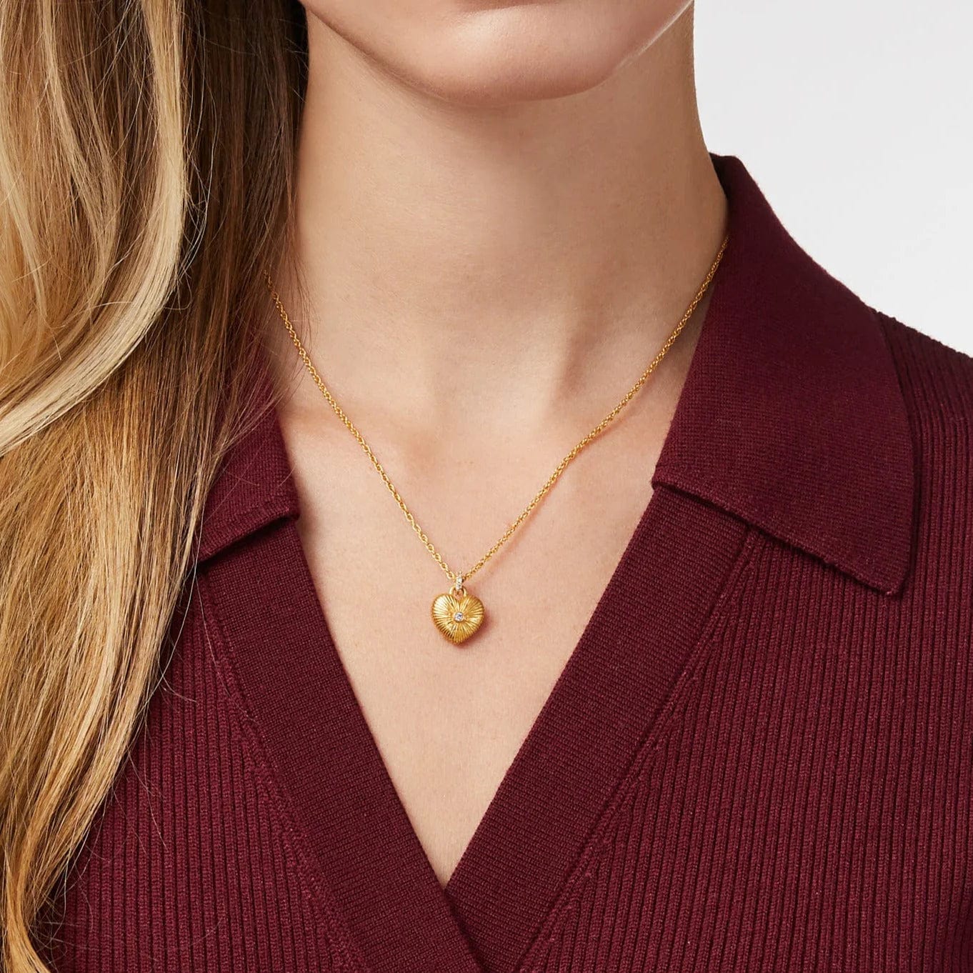 NKL-GPL Esme Heart Solitaire Necklace