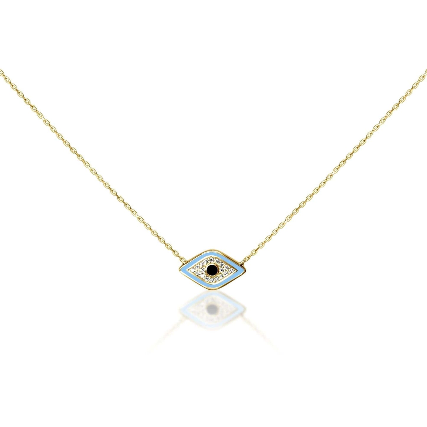 NKL-GPL Evil Eye Baby Blue Pendant - Gold Plated