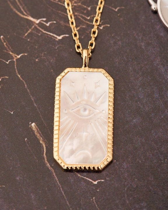 NKL-GPL Evil Eye Gold Pendant Necklace