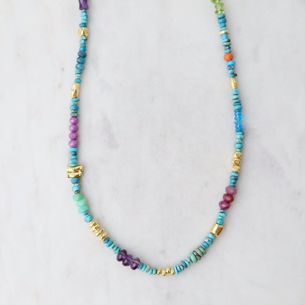 
                      
                        NKL-GPL Faceted Turquoise Pop Rocks Necklace
                      
                    