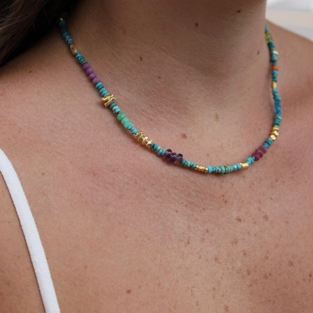 
                      
                        NKL-GPL Faceted Turquoise Pop Rocks Necklace
                      
                    