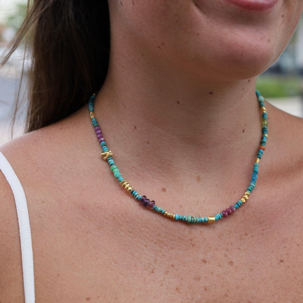 
                      
                        NKL-GPL Faceted Turquoise Pop Rocks Necklace
                      
                    