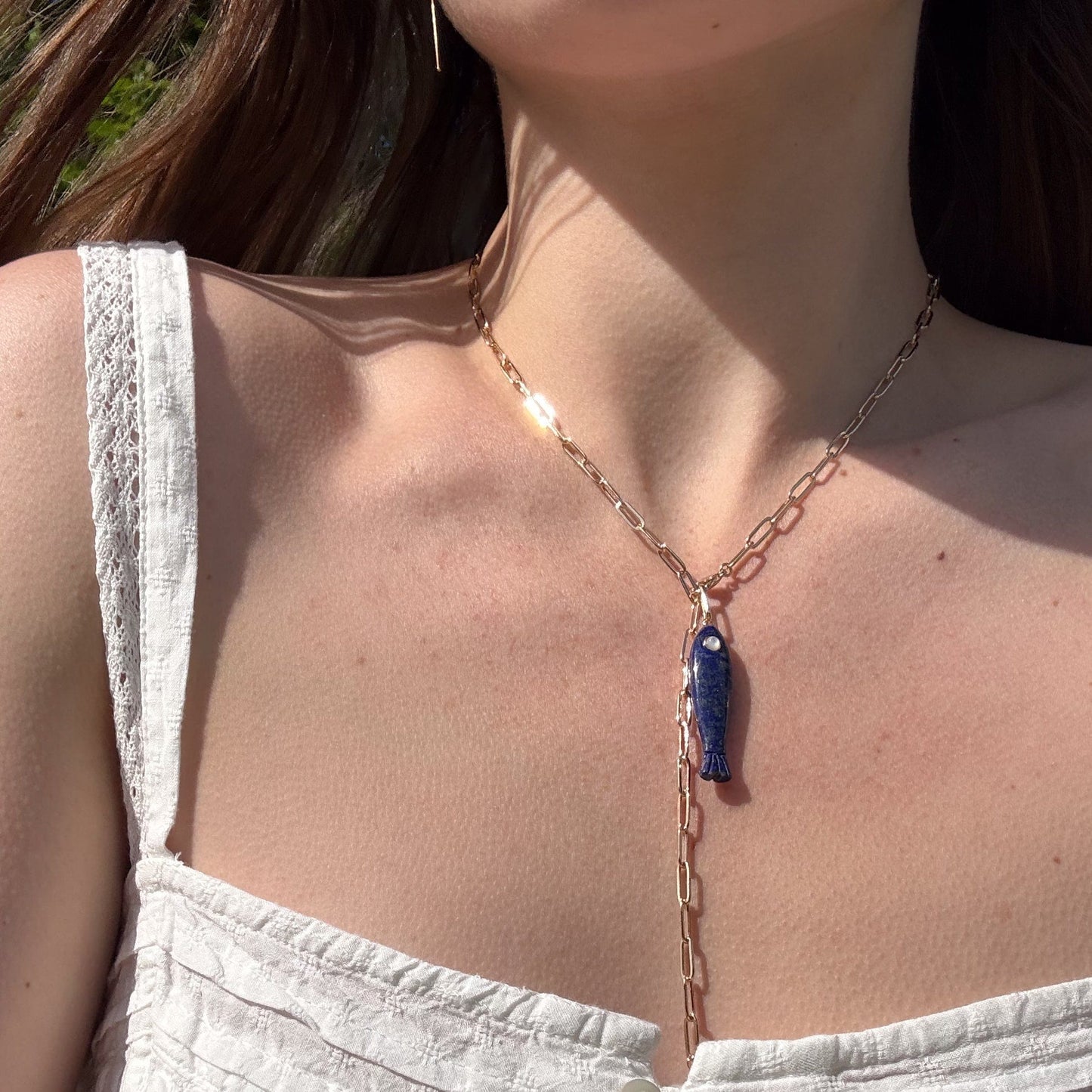 NKL-GPL Fortuna Lapis Lariat Necklace