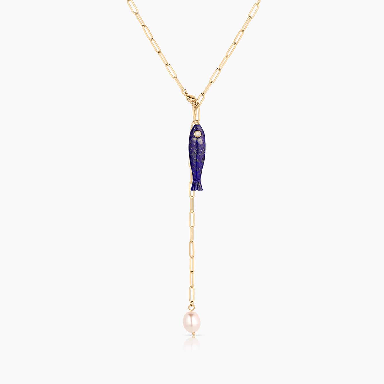 NKL-GPL Fortuna Lapis Lariat Necklace