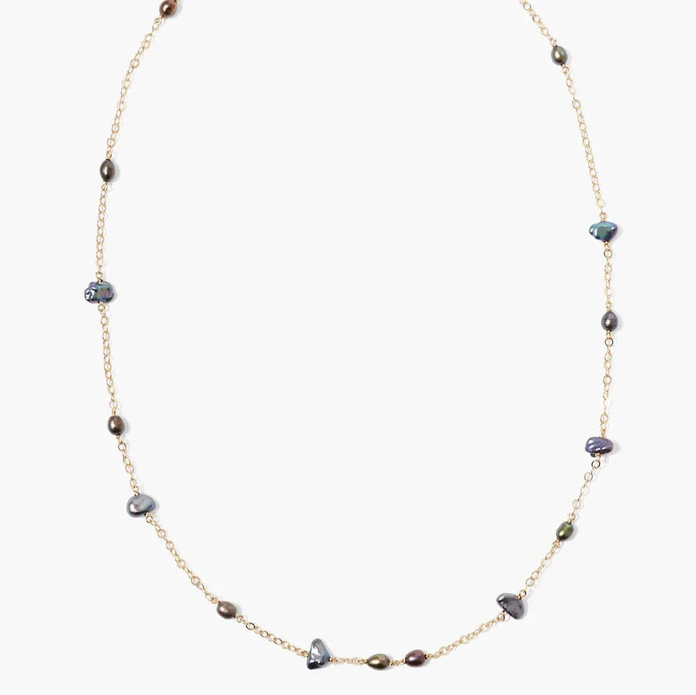 NKL-GPL Free-form Pearl Necklace Peacock