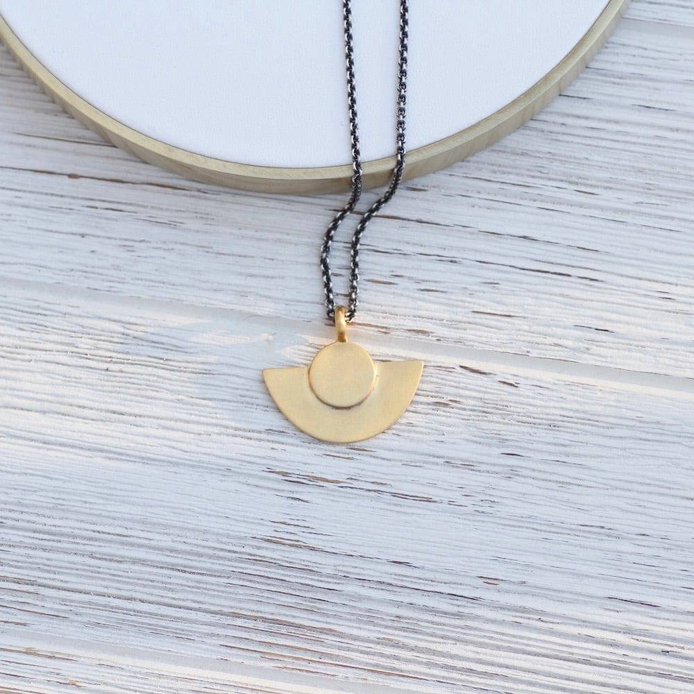 
                      
                        NKL-GPL Full Moon, Half Moon Pendant - Gold Plate
                      
                    