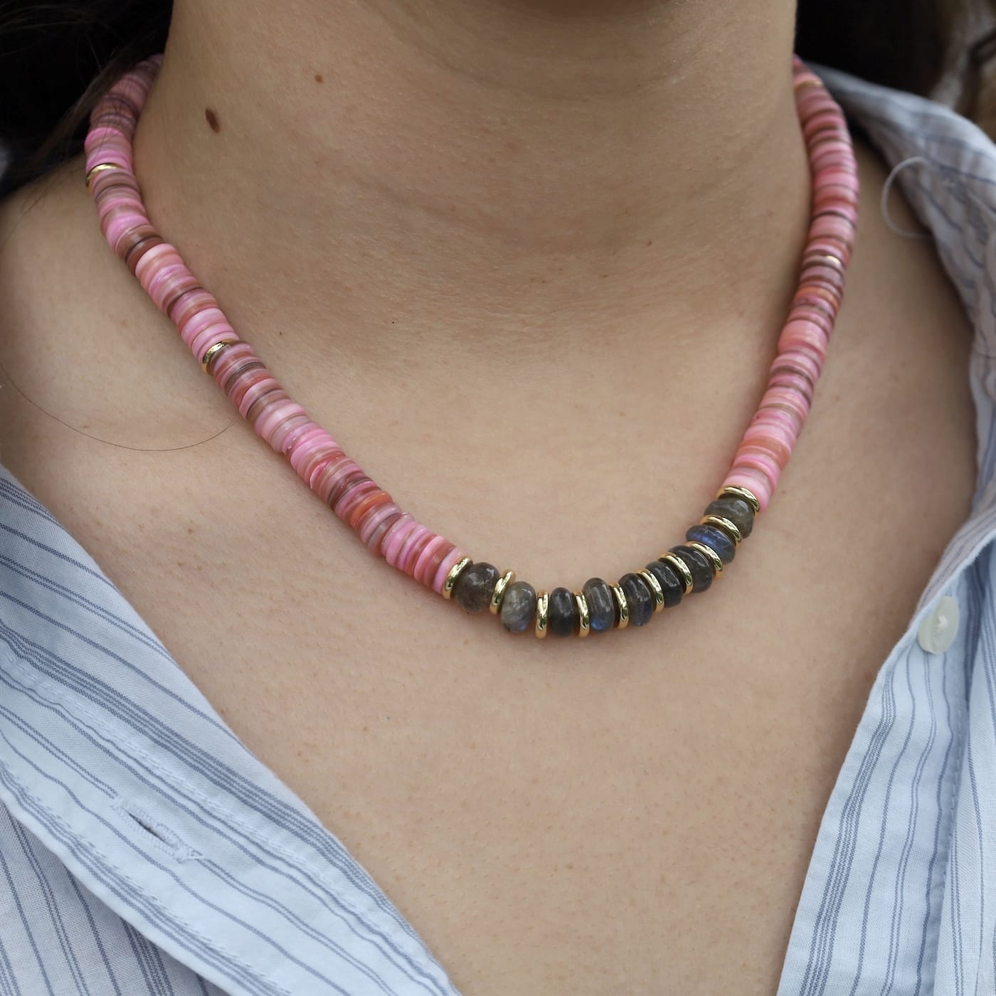 NKL-GPL Garden Boheme Necklace - Orchid/Labradorite