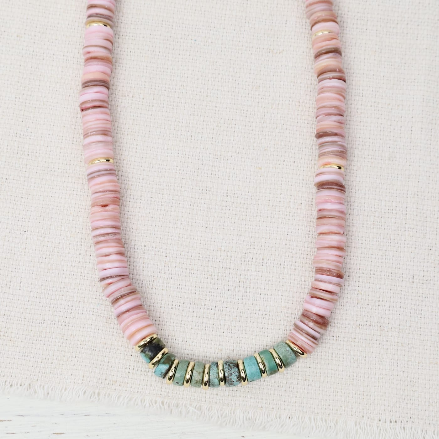 NKL-GPL Garden Boheme Necklace - Quince/Turquoise