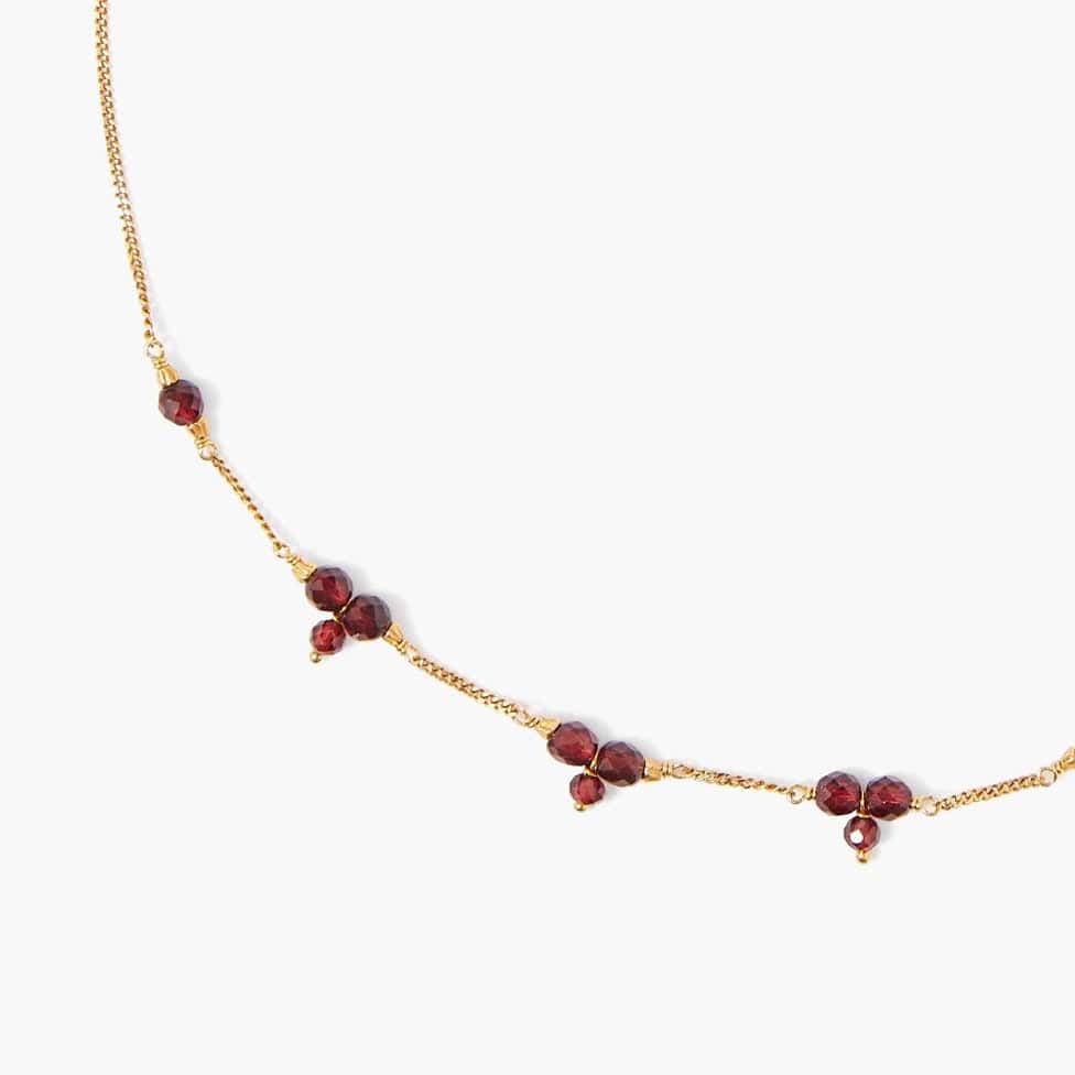 
                      
                        NKL-GPL Garnet & Gold Pyramid Necklace
                      
                    