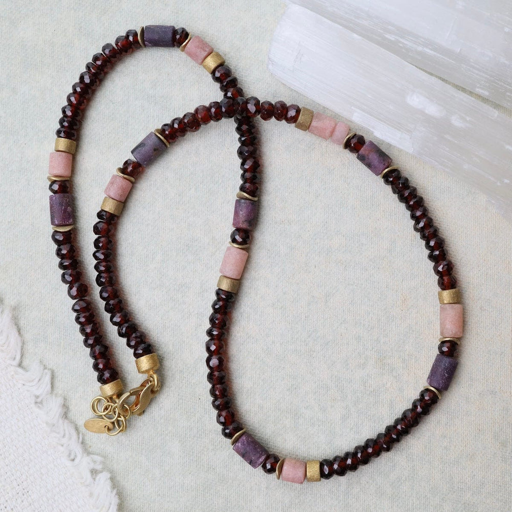 
                      
                        NKL-GPL Garnet, Ruby, & Rhodonite Necklace
                      
                    