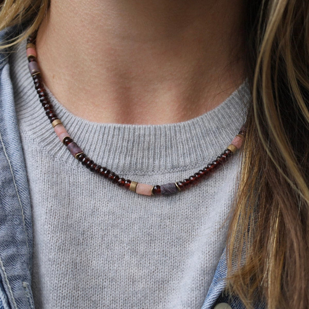 
                      
                        NKL-GPL Garnet, Ruby, & Rhodonite Necklace
                      
                    