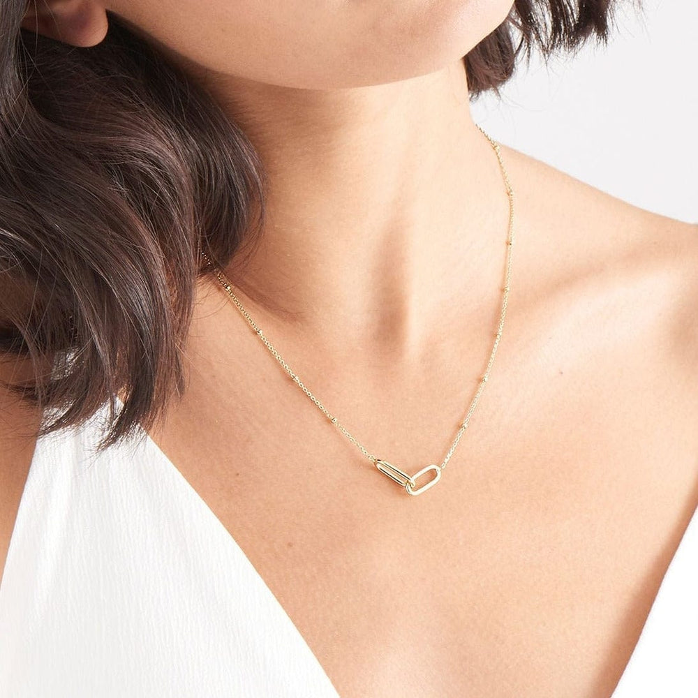 
                      
                        NKL-GPL Gold Beaded Chain Link Necklace
                      
                    