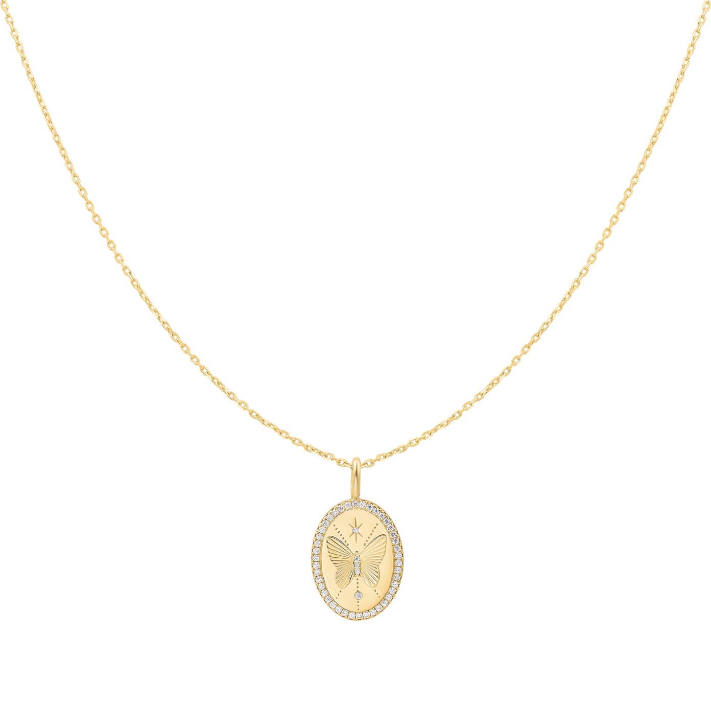 NKL-GPL Gold Butterfly Pendant Necklace