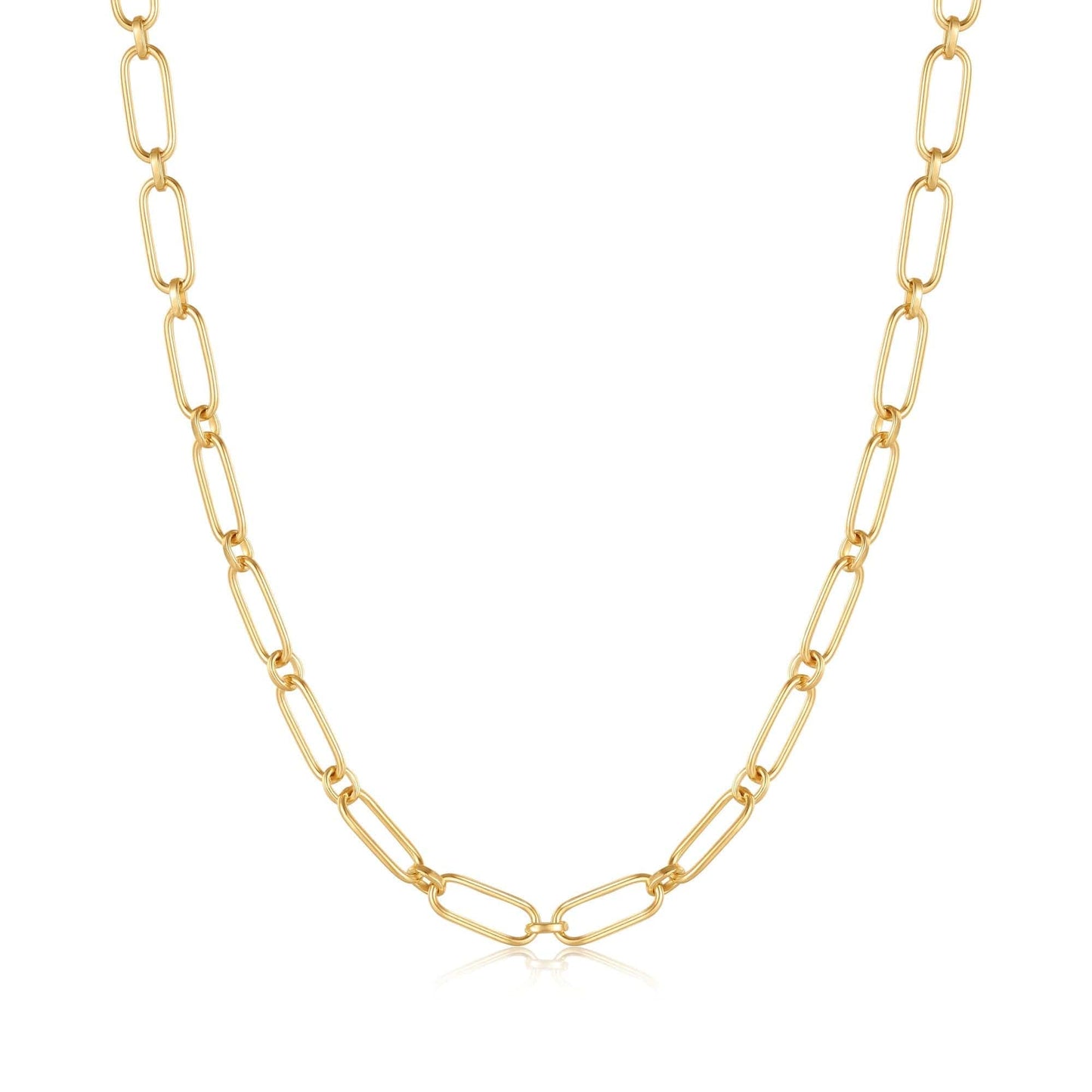 NKL-GPL Gold Cable Connect Chunky Chain Necklace