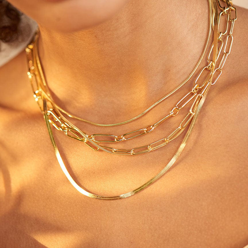 
                      
                        NKL-GPL Gold Cable Connect Chunky Chain Necklace
                      
                    