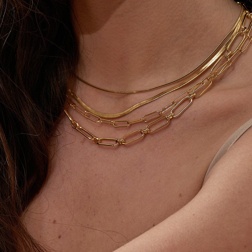 
                      
                        NKL-GPL Gold Cable Connect Chunky Chain Necklace
                      
                    